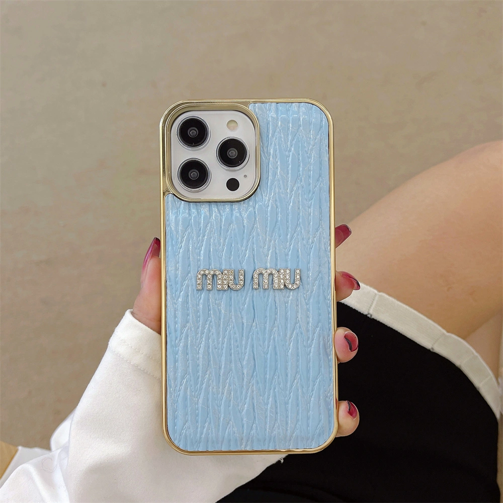 MiuMiu メッキ風 iPhone ケース（iPhone7-15ProMax、SE無し） KPL1058